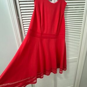 Beautiful Women’s Plus 20W CALVIN KLEIN Dress - Deep Coral, Sleeveless